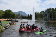 La zona d’aigües tranquil·les on es duen a terme activitats de piragüisme.