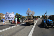 Retenció durant un dels talls de l’Eix de l’Ebre.