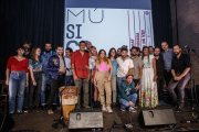 Algunos de los artistas que actuarán en el Mercat de Vic, en la fiesta de presentación en Barcelona.