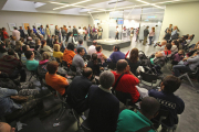 Imatge d’arxiu de la sala d’espera de l’oficina de l’atur de Lleida, al carrer Acadèmia.