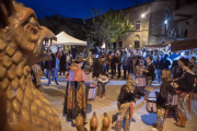 El centro de la población se llenó de visitantes. 