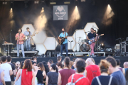 Els Amics de les Arts, estrelles del Mon Amour Mollerussa Summer Festival, ahir a la tarda.