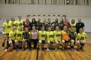 Jugadores dels equips femenins de l’Handbol Pardinyes, en un entrenament d’aquesta setmana.