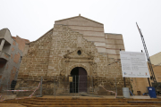 La iglesia de Rosselló, con los nuevos muros y la cubierta que sustituyen a los que se hundieron.