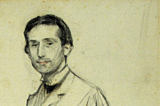 Retrato elaborado por Ramon Casas y conservado en el MNAC.