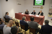 Reñé presentó ayer la jornada técnica sobre el porcino en una sala del pabellón 4.