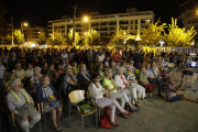 Decenas de personas participaron ayer en el acto en Pardinyes. 