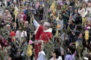 Un moment de la benedicció a l’església de Santa Teresa de Lleida.