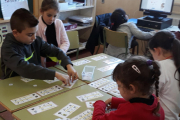 Alumnes de l’escola Magraners, en un taller de consciència fonològica.