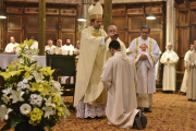 Novell, durante un acto en la catedral de Solsona.