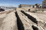 La zona on s’han trobat les restes de l’edifici de l’època imperial romana.