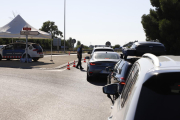 Un control de los Mossos este mes de julio en las carreteras de Lleida.