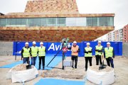 Acto de la primera piedra de las torres de la Llotja, el pasado 3 de abril. 