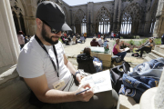 El claustro de la Seu Vella fue uno de los espacios del conjunto monumental con más dibujantes.