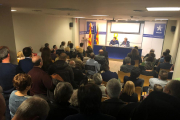 La reunión con Bonvehí y Bel que se celebró ayer en Lleida. 