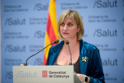 La consellera de Salut, Alba Vergés, en una compareixença de premsa.