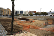 Imagen de archivo de las obras de las torres de la Llotja, en el barrio de Pardinyes. 