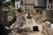 Obras en Vinaixa este verano en conducciones de la Mancomunitat. 