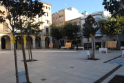 La plaza de l’Ajuntament de Mollerussa. 