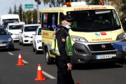 Un control policial en l'accés a Madrid.