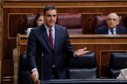 Imagen de archivo del presidente Pedro Sánchez en el Congreso.                                                                                         