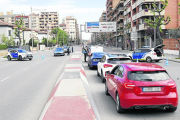 Un dispositivo de la Guardia Urbana, ayer en el paseo de Ronda.