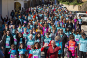 Los participantes de la caminata de seis kilómetros estuvieron precedidos por ciclistas del Club Alba.