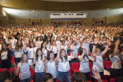 Un dels dos concerts que van omplir l’aforament del Gran Teatre de la capital de la Segarra.