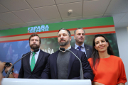 Abascal junto a Ortega Smith, Monasterio y  de los Monteros.