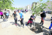 El 29 de abril, los vecinos del barrio participaron en la plantación de árboles del bosque urbano.