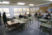 Una clase de Bachillerato, los días en los que los centros pudieron reabrir en junio.