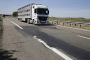 Estat de l’autovia A-2 a l’altura de Corbins.