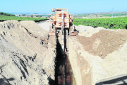 Las obras de la red secundaria del Segarra-Garrigues que se están ejecutando en el término municipal de Verdú.