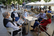 Les terrasses de la Zona Alta es van omplir ahir al migdia i a la tarda.