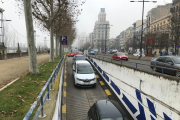 Imagen de una de las entradas del parking de Blondel, que este año ha subido el precio por minuto.