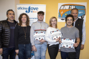 Los jóvenes premiados para crear negocios de autocupación en la comarca.