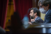 El presidente del Parlament, Roger Torrent, durante el pleno de este miércoles.