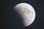 Imagen de la primera fase del eclipse, captada por el PAM y la Universitat de Barcelona. 