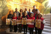 Organizadores y colaboradores, ayer durante la presentación.