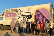 Imagen de una caravana solidaria de Lleida pels Refugiats que partió hacia Argelia este verano. 