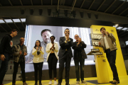 ERC celebró ayer su acto central de campaña en el pabellón de La Bordeta.