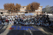 Protesta en el colegio Pràctiques II el pasado curso escolar para que las Ampa gestionen los comedores.