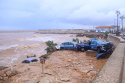 La riuada provocada pel fort temporal a Alcanar el setembre del 2021.