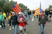 Borràs y Rull, ayer en el acto que tuvo lugar en Lleida ciudad, frente a la EOI. 