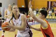 Paula Strautmane, en un partit amb la selecció.