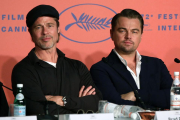 Leonardo DiCaprio amb Brad Pitt al festival de Canes.