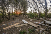 El asentamiento ha estado veinte año en esta zona de Cappont, cerca de los Camps Elisis.