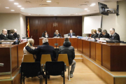 Imatge dels acusats al banc de l’Audiència.