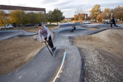 Imatge del nou ‘pumptrack’que s’ha inaugurat aquesta setmana a Guissona.