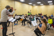 Ensayo de orquestra el pasado viernes en el nuevo auditorio. 